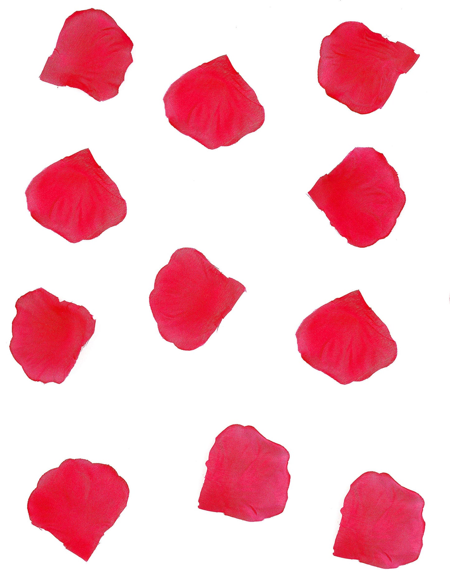 Pétales de rose en tissu pour fête rouge