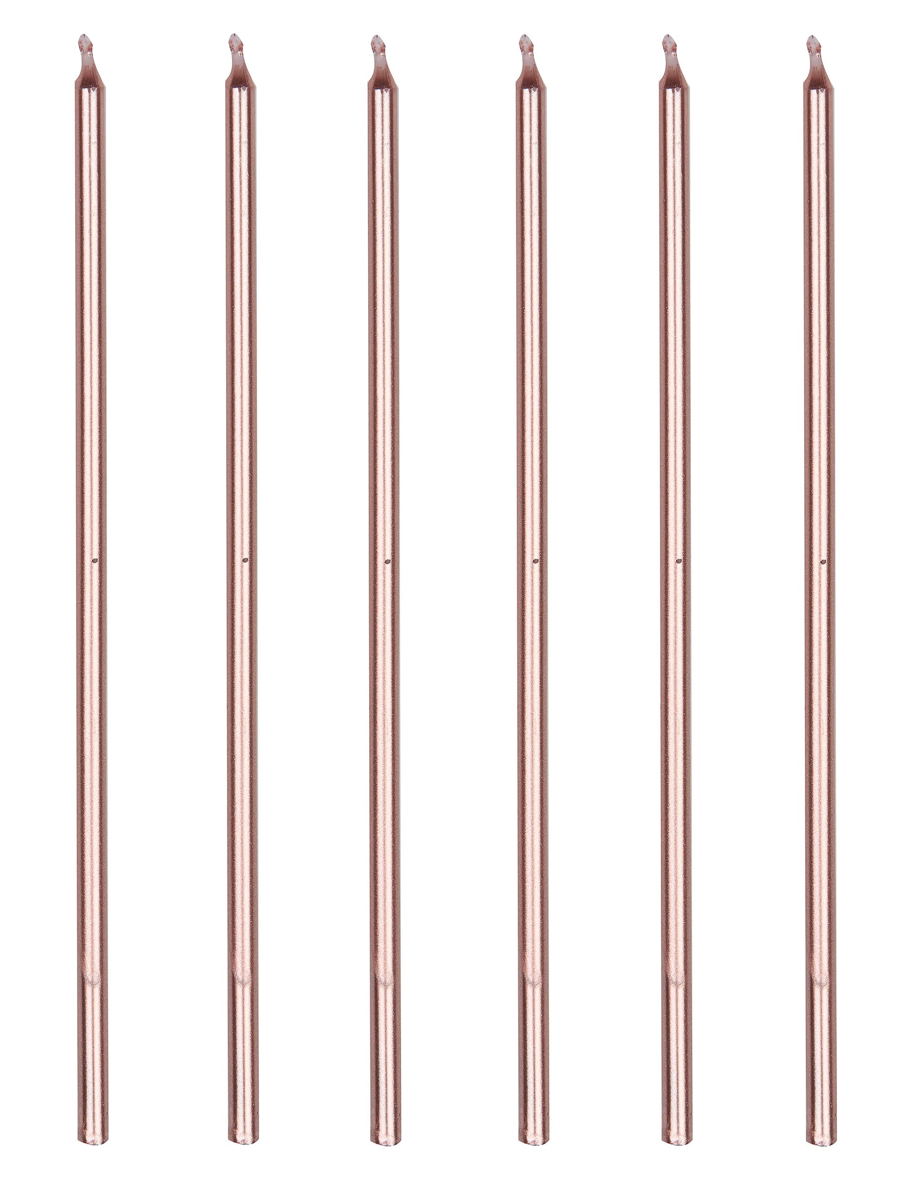 Bougies géantes pour gâteau rose gold avec bobèches