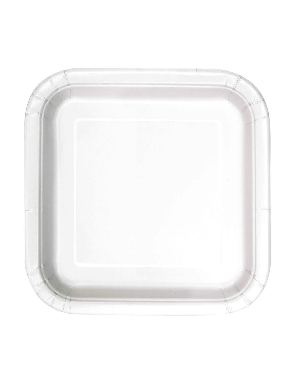 Assiettes en carton carrées blanches lot de 16