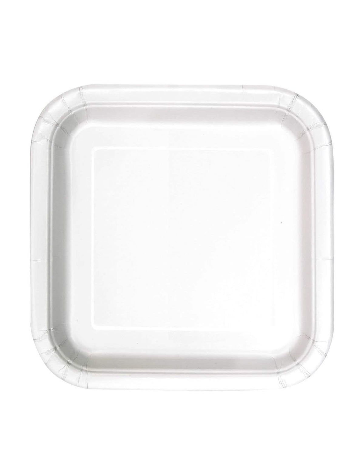 Assiettes en carton carrées blanches lot de 16