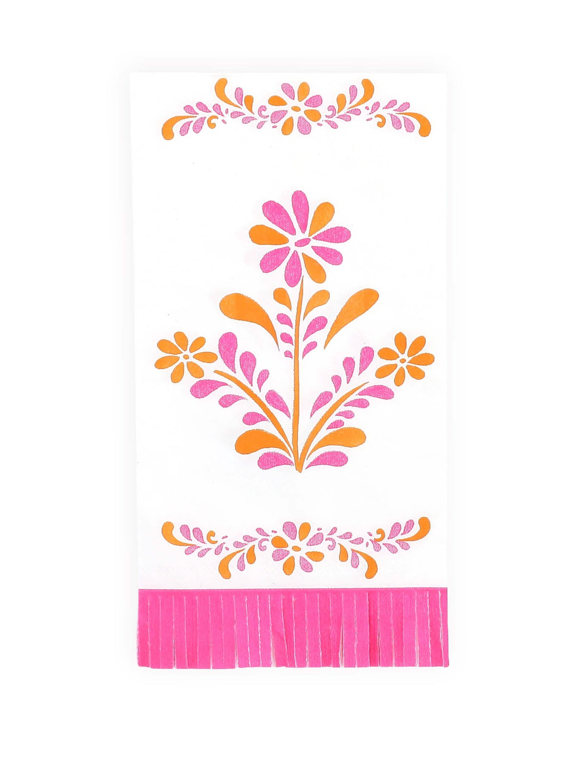 16 Serviettes en papier à franges Pink Limonade 20 x 40 cm