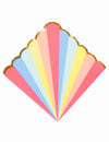 Serviettes en papier festonnées Berlingot pour fête pastel et dorure
