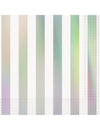 Serviettes en papier à rayures pour fête blanches et iridescentes