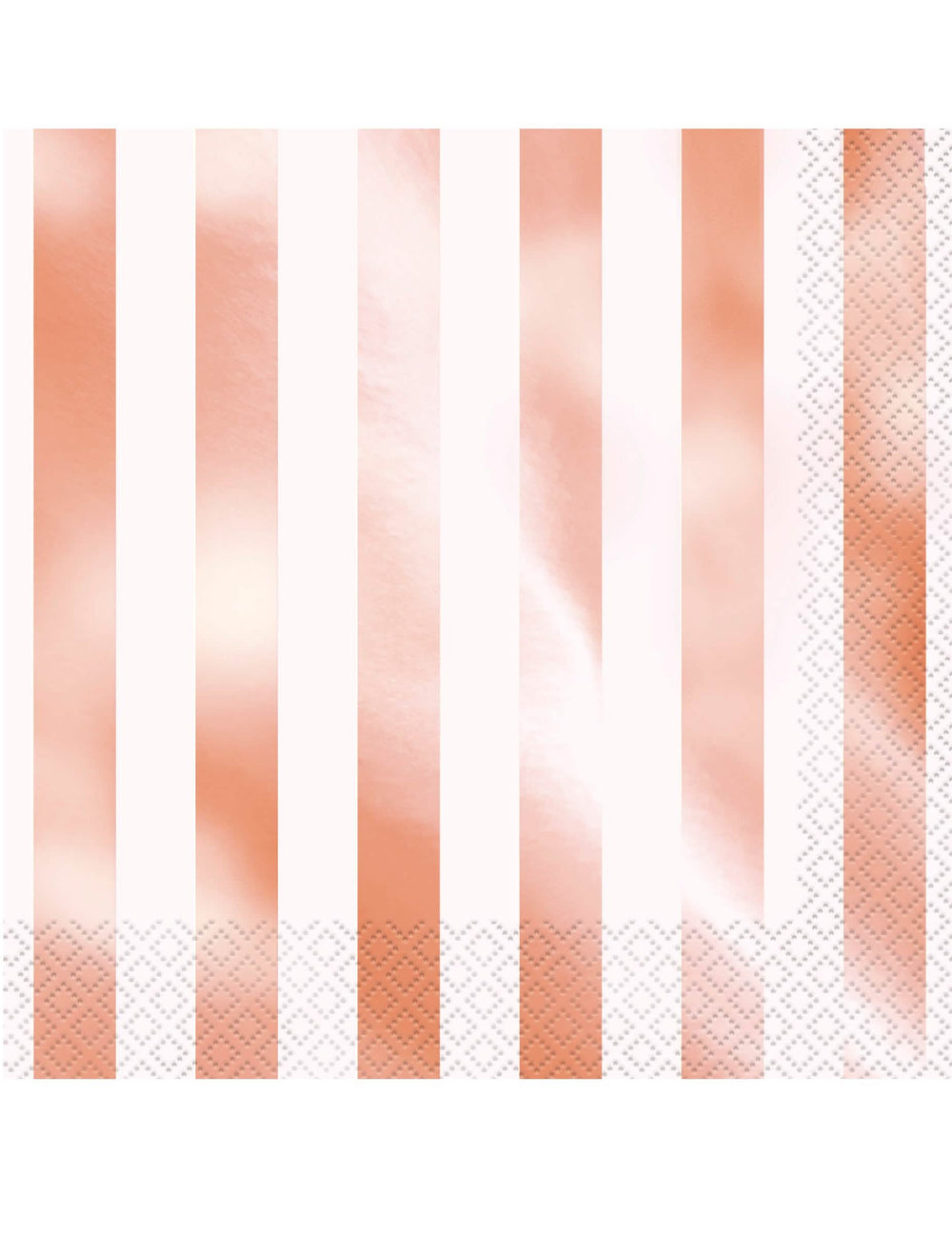 Serviettes en papier à rayures rose gold