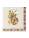 16 serviettes citrouilles Cottage Living en papier crème et terre brûlée 33 x 33 cm