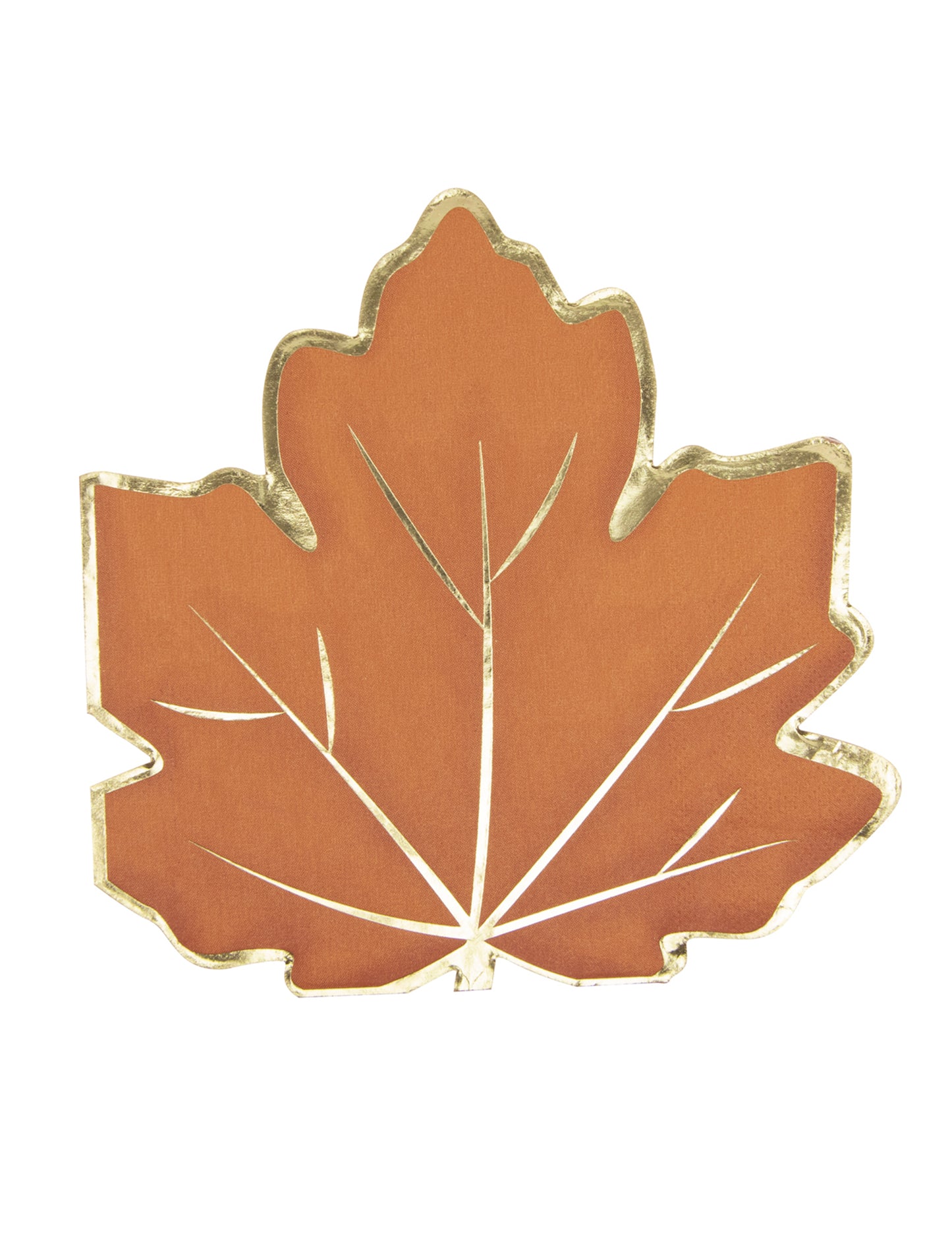 Serviettes en papier feuille d'automne pour fête orange et dorées
