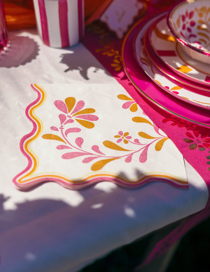 16 serviettes en papier Pink Limonade 33 x 33 cm