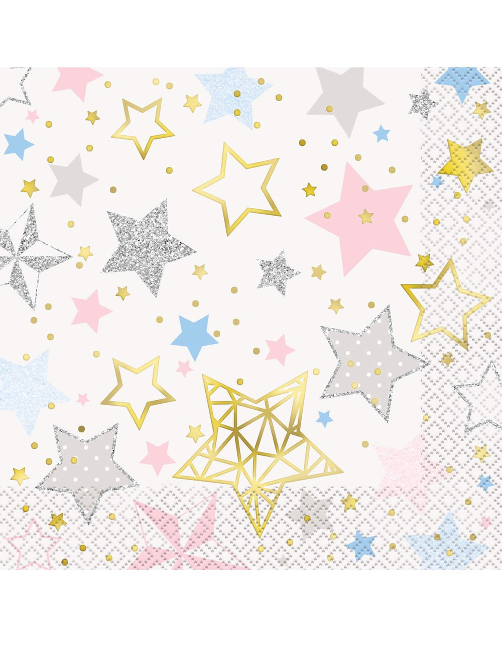Serviettes en papier twinkle twinkle little star pour fête multicolores à petites étoiles