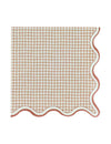 16 serviettes vichy Cottage Living en papier terre brûlée et crème 33 x 33 cm
