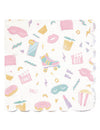 Serviettes en papier festonnées pyjama party irisées