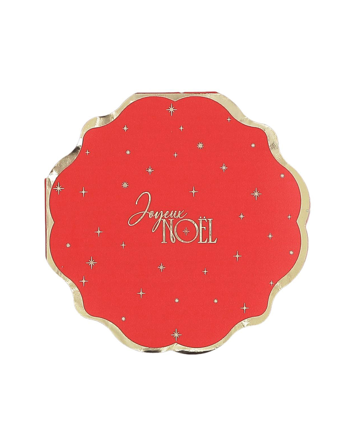 16 servetten Vrolijk Kerstfeest tijdloos rood en goud 32 x 32 cm