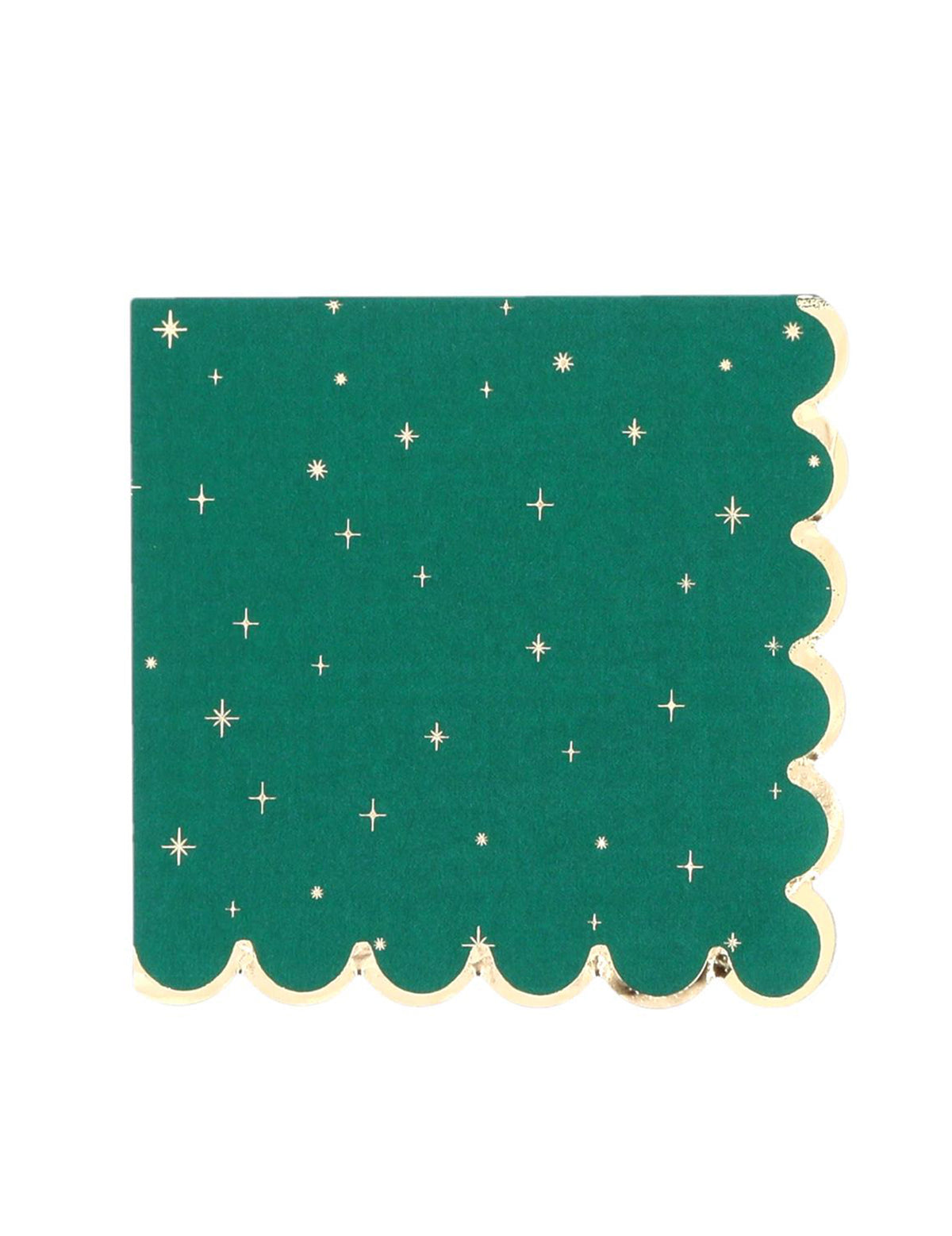 16 tijdloze kerstservetten Engels groen en goud 33 x 33 cm