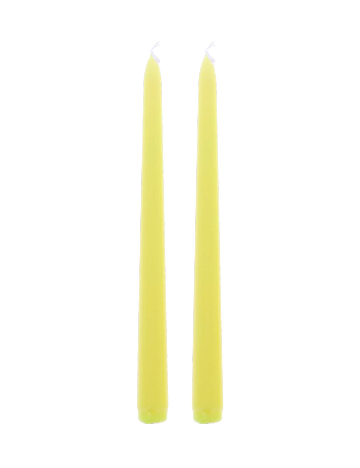 2 Bougies chandelles jaune 25 cm