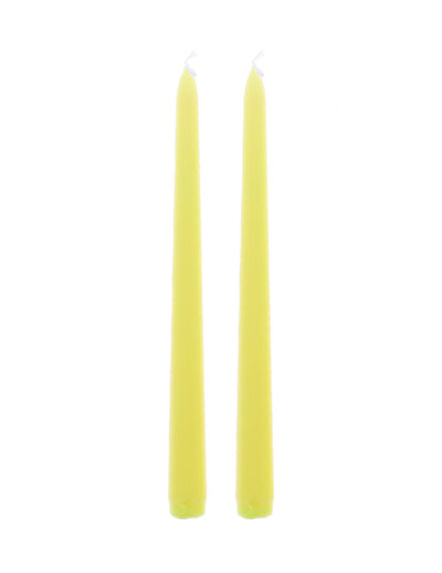 2 Bougies chandelles jaune 25 cm