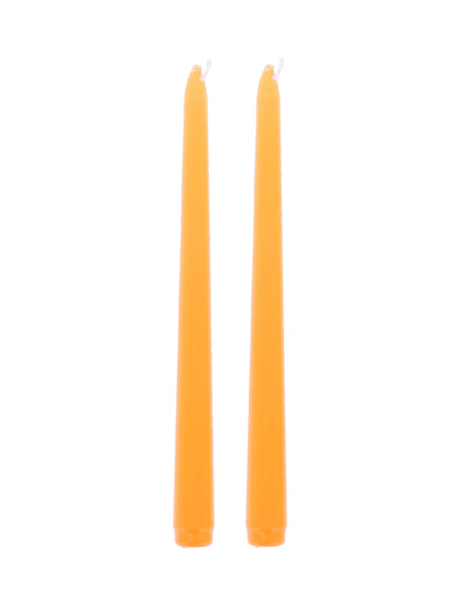 2 Bougies chandelles orange 25 cm