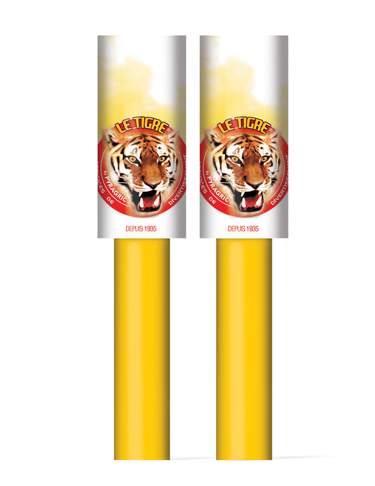 Détail des deux tubes du fumigène à main 45 secondes pour adulte