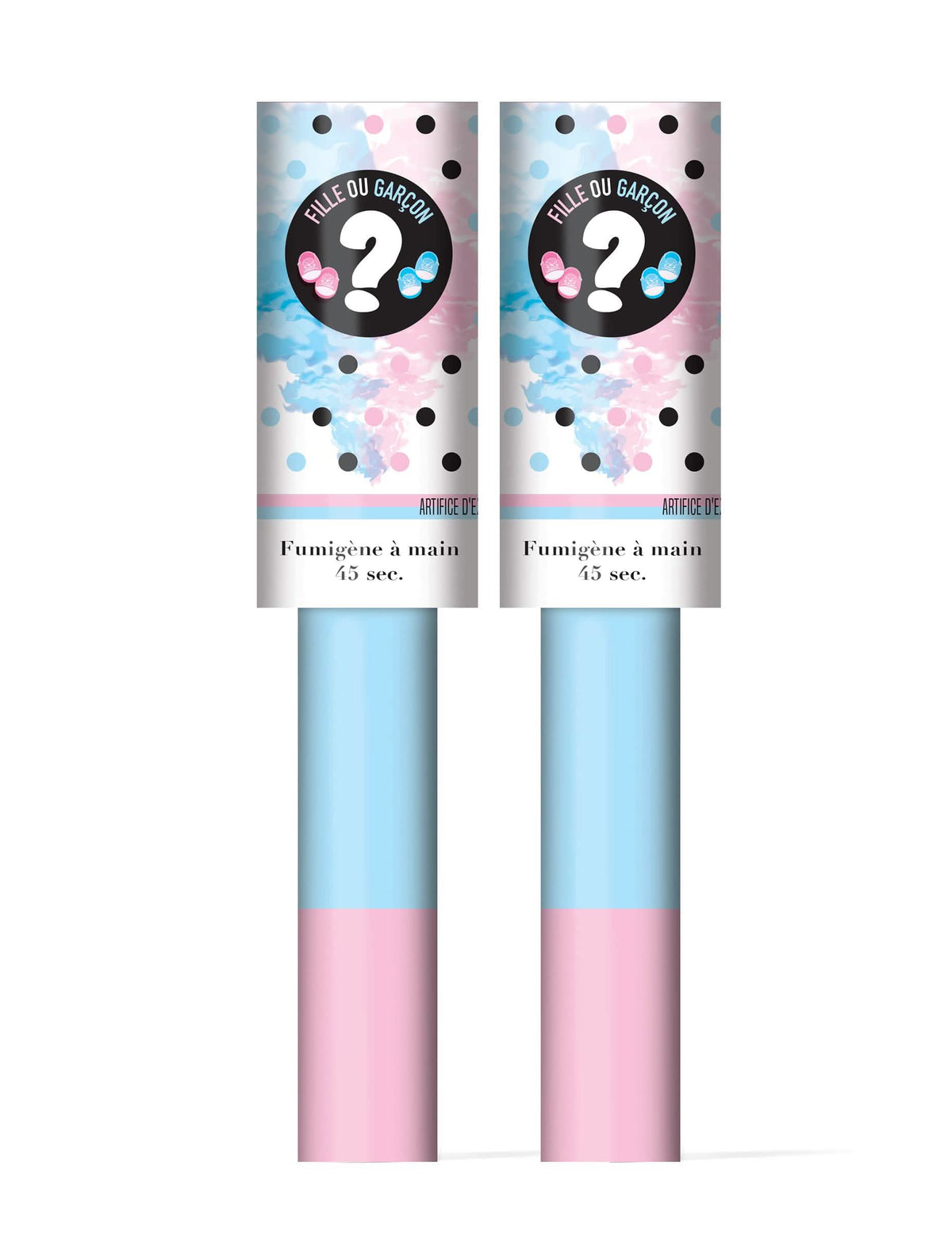 2 Fumigènes à main roses 45 secondes Gender Reveal