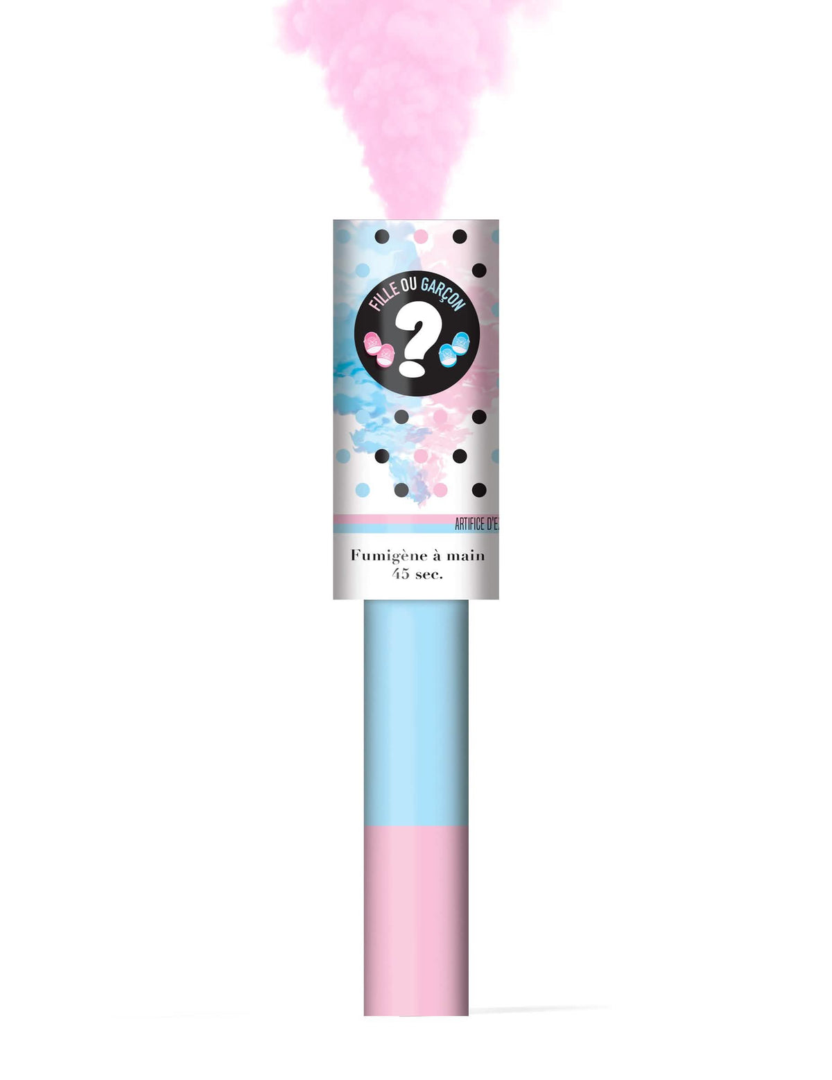 2 Fumigènes à main roses 45 secondes Gender Reveal