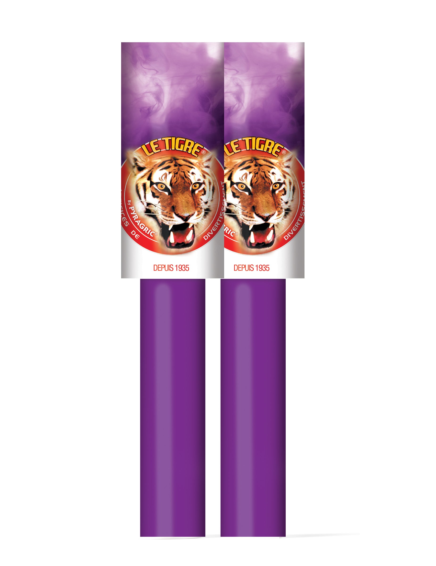 Zoom sur le design du lot de 2 fumigènes à main de fête pour adulte