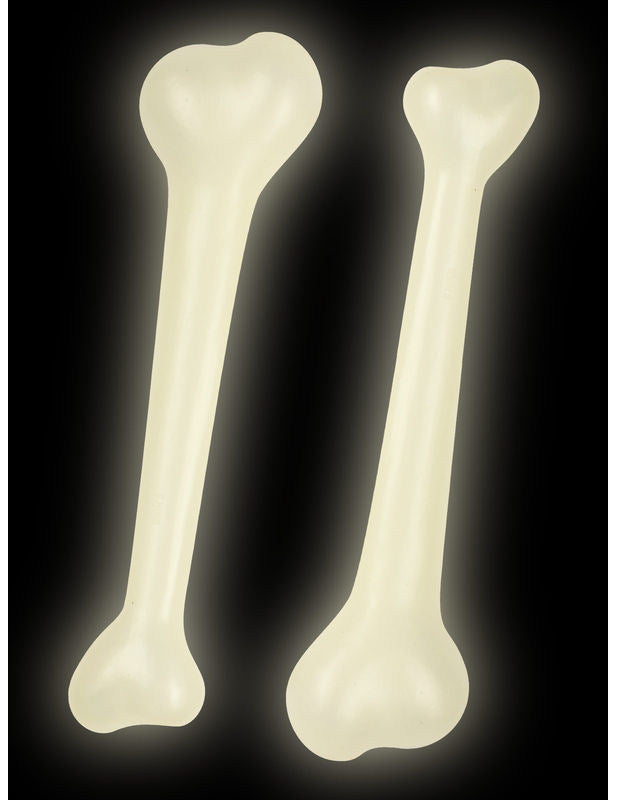Effet lumineux dans l'obscurité du lot de 2 os phosphorescents