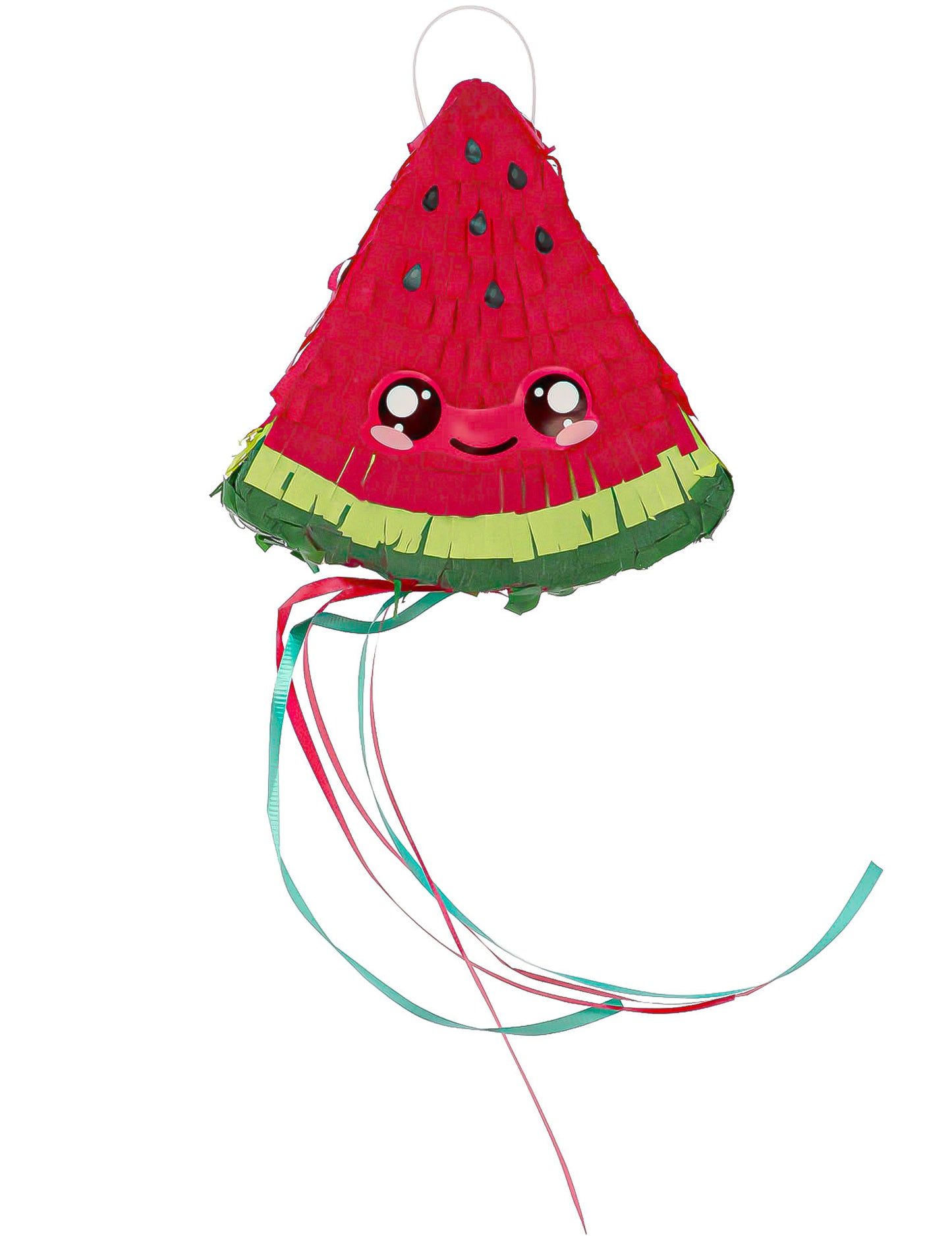 2 Mini-piñata's Kawaii Party watermeloen & avocado 15 cm