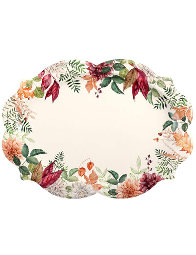 2 Plateaux en carton Automne Floral 36 x 26 cm