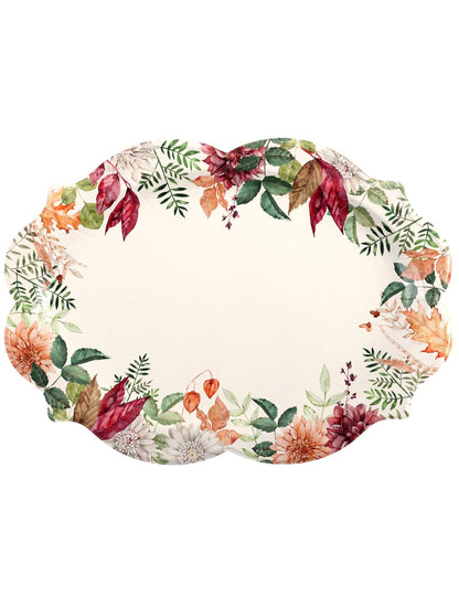2 plateaux Automne Floral 36 x 26 cm