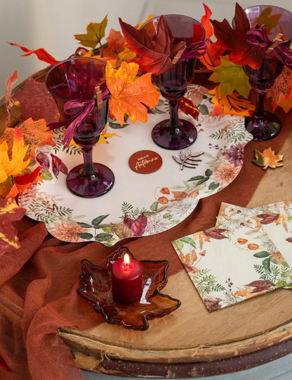 2 plateaux Automne Floral 36 x 26 cm