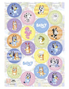 20 Mini disques azymes Bluey et Bingo diam 3,4 cm