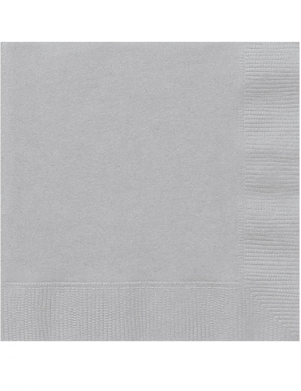 Serviettes en papier argentées