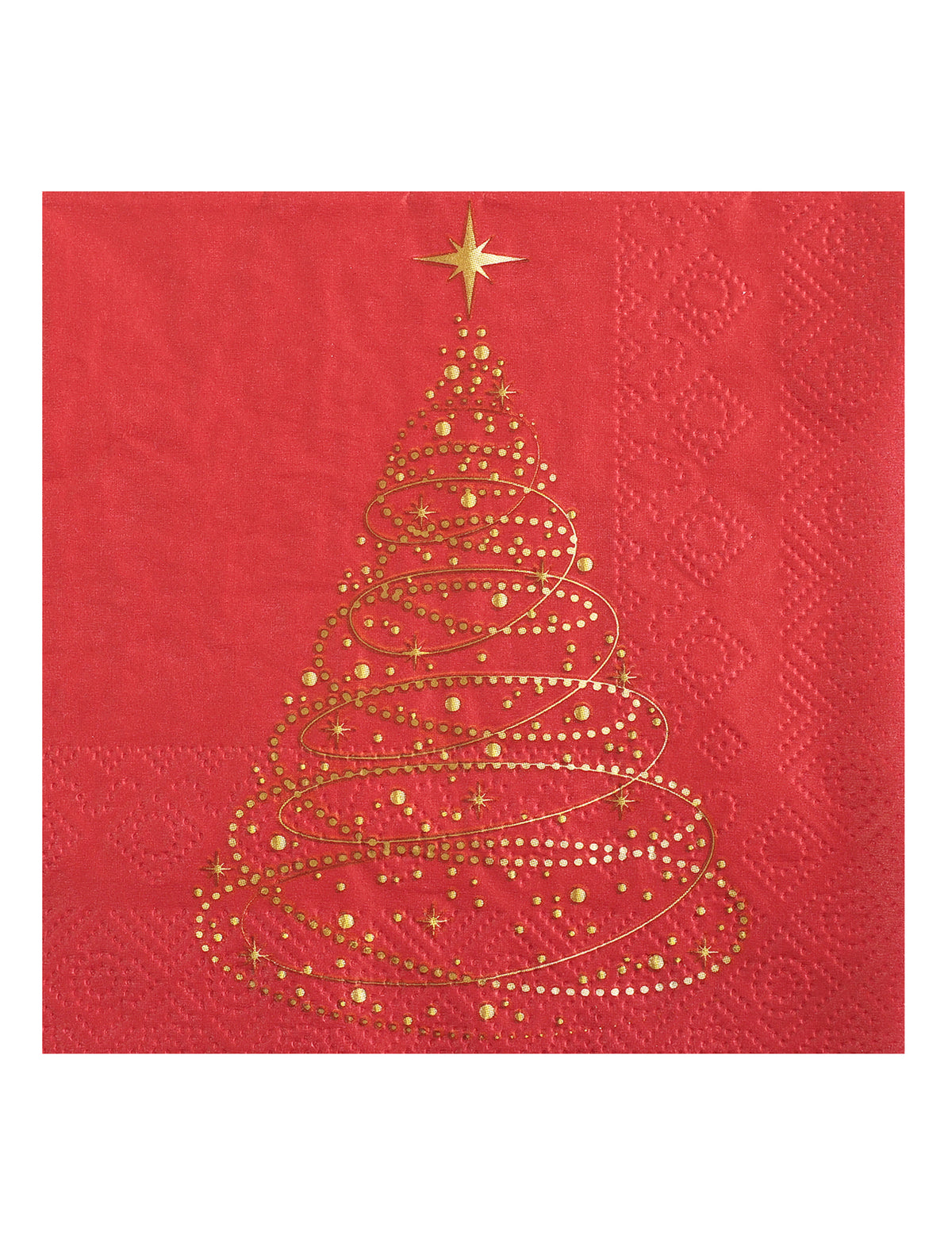 20 petites serviettes Noël Étincelant rouges 25 x 25 cm