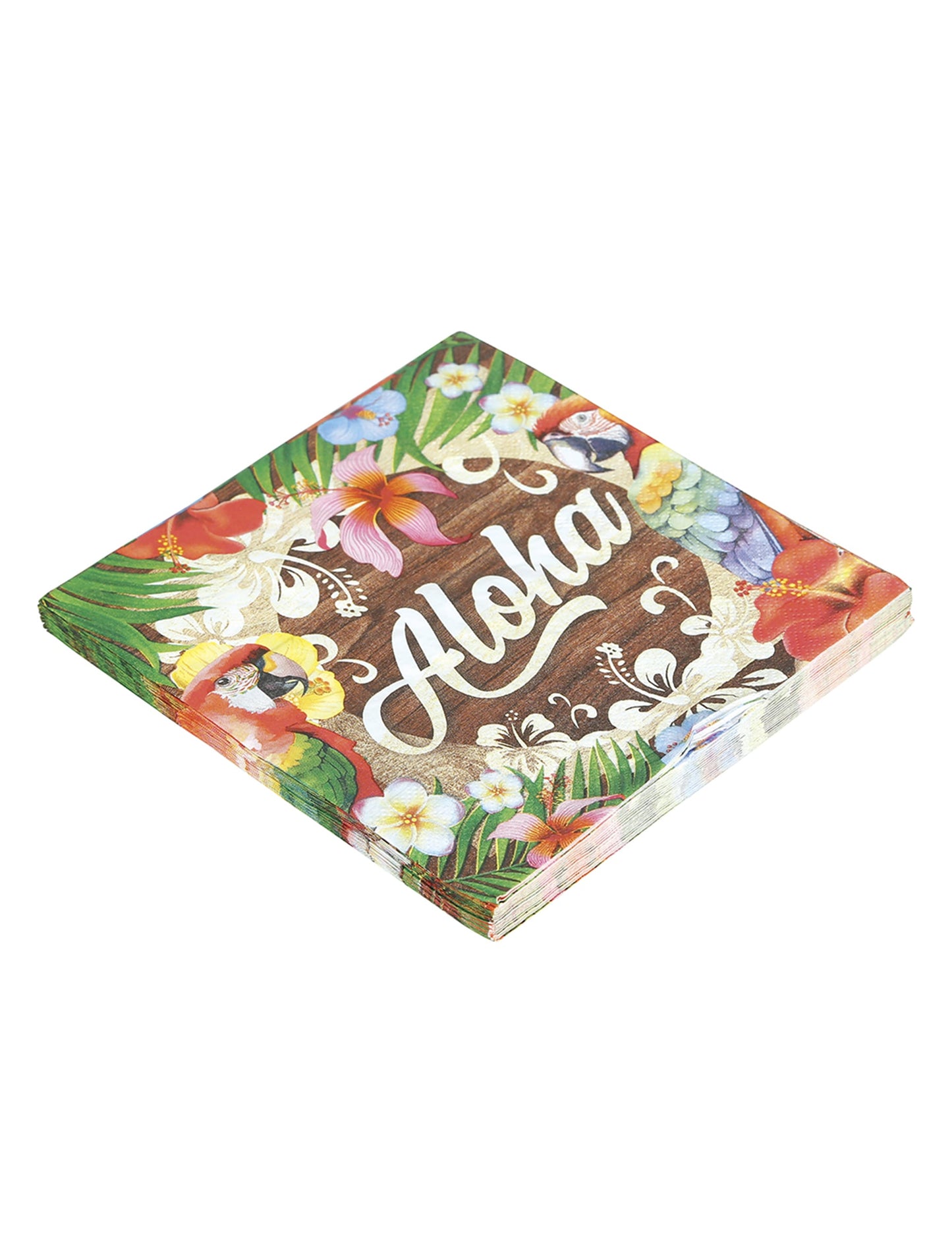 Vue de trois-quart de la pile de serviettes Aloha Hawaï