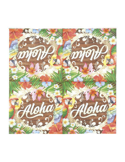 Vue dépliée des serviettes Aloha Hawaï