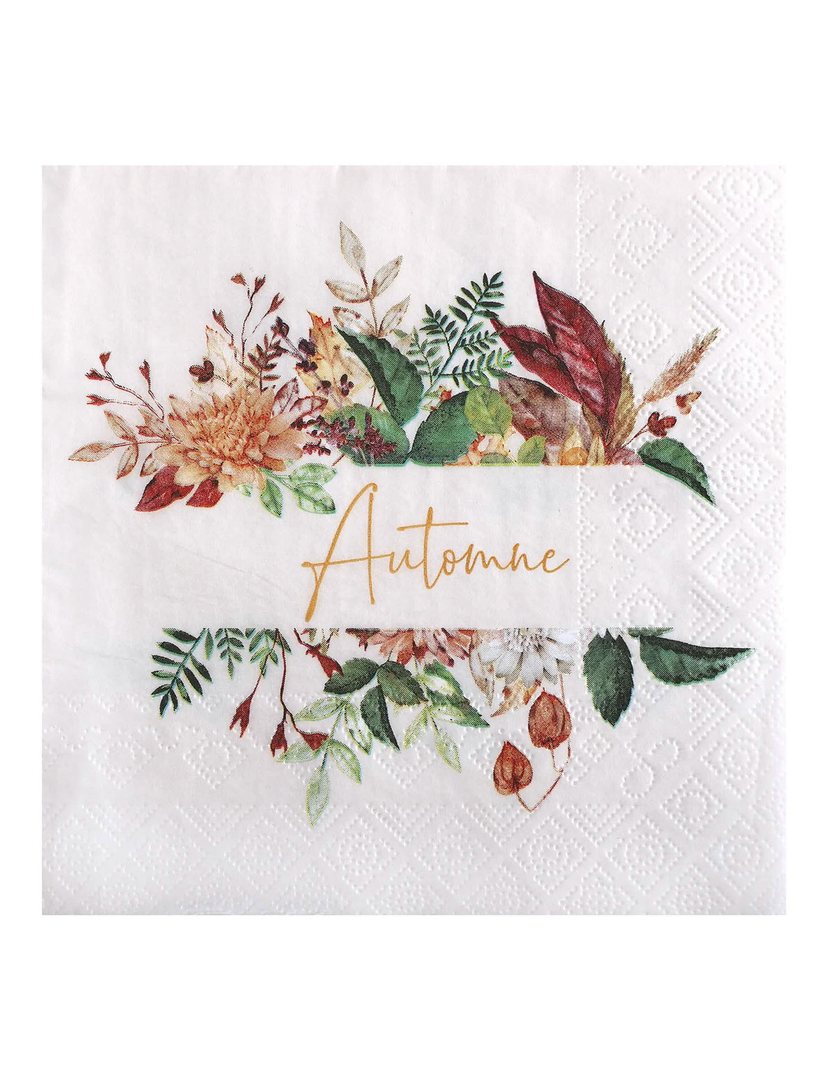 20 serviettes Automne Floral 33 x 33 cm