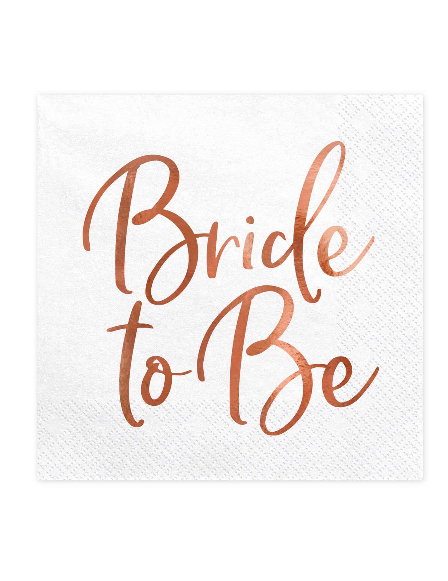 Vue d'ensemble de la décoration de table des serviettes en papier Bride to be