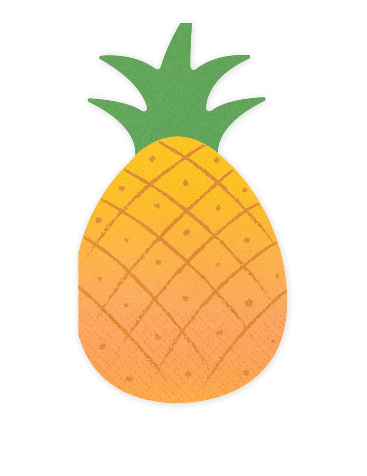 20 Papieren servetten ananas 18,5 x 10,2 cm