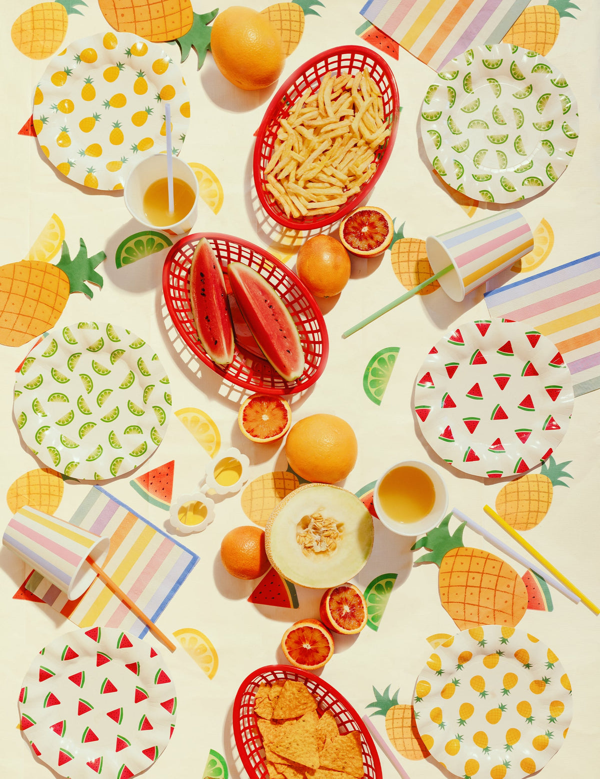 20 Papieren servetten ananas 18,5 x 10,2 cm