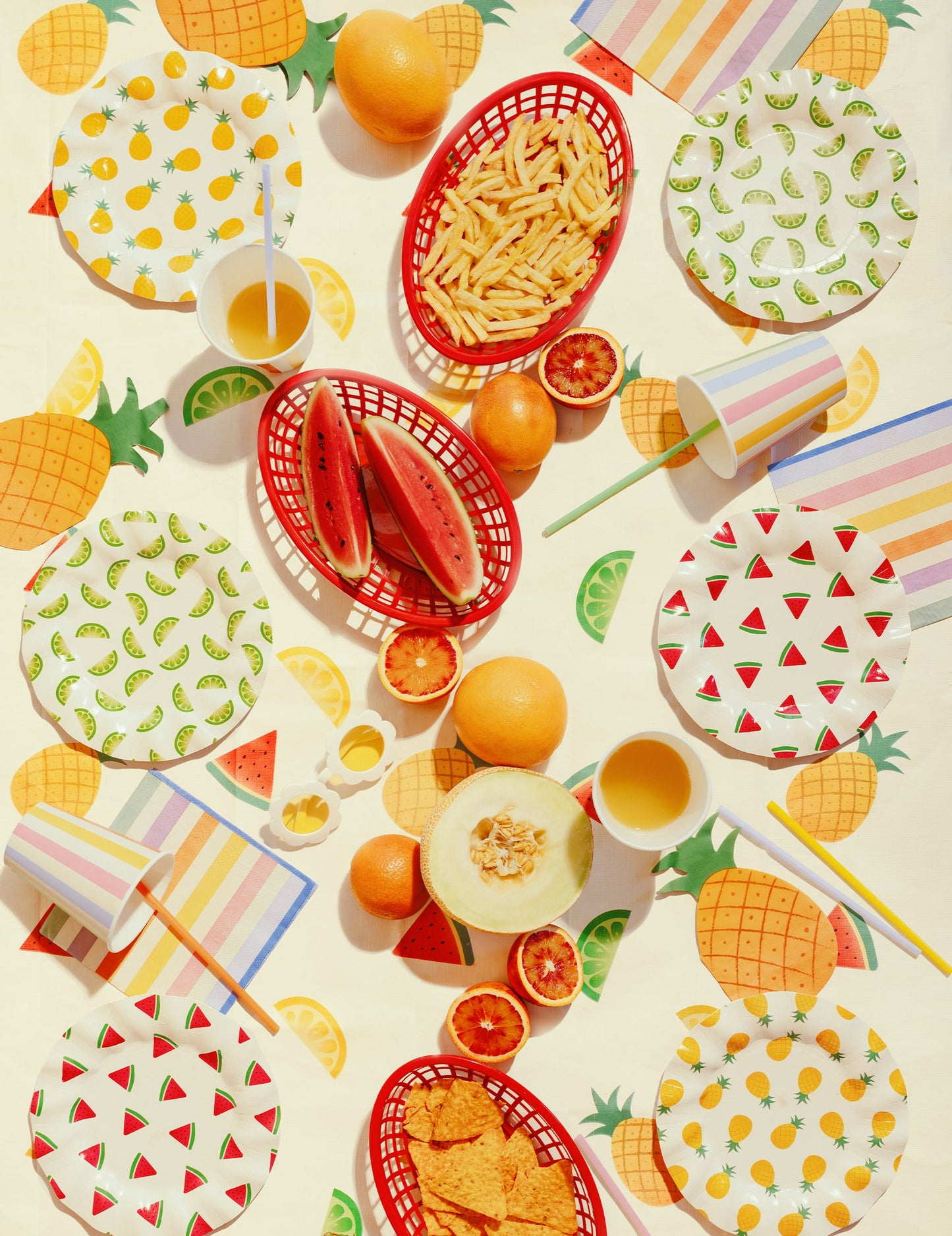 20 Papieren servetten ananas 18,5 x 10,2 cm