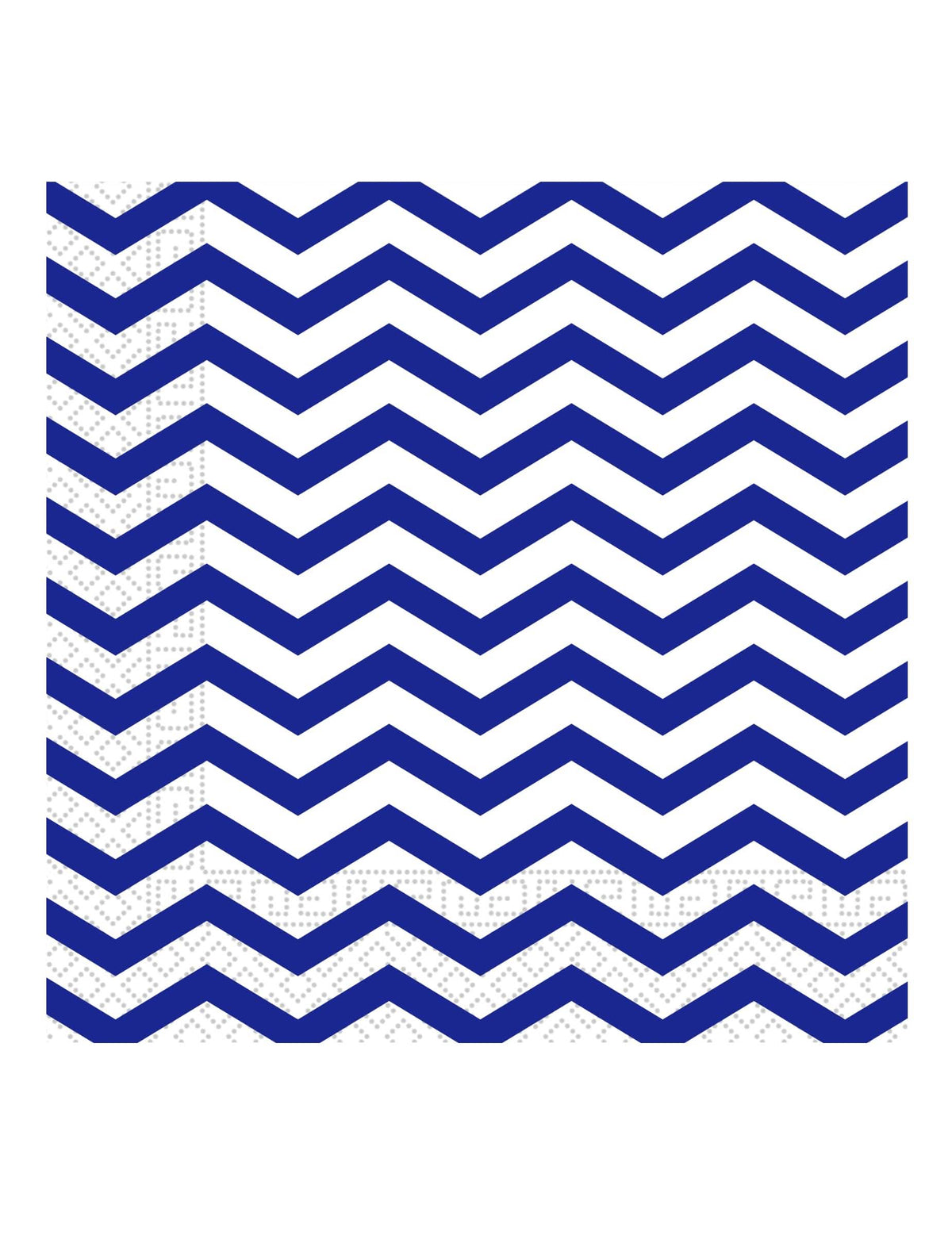 Serviettes en papier chevron pour anniversaire bleu roi