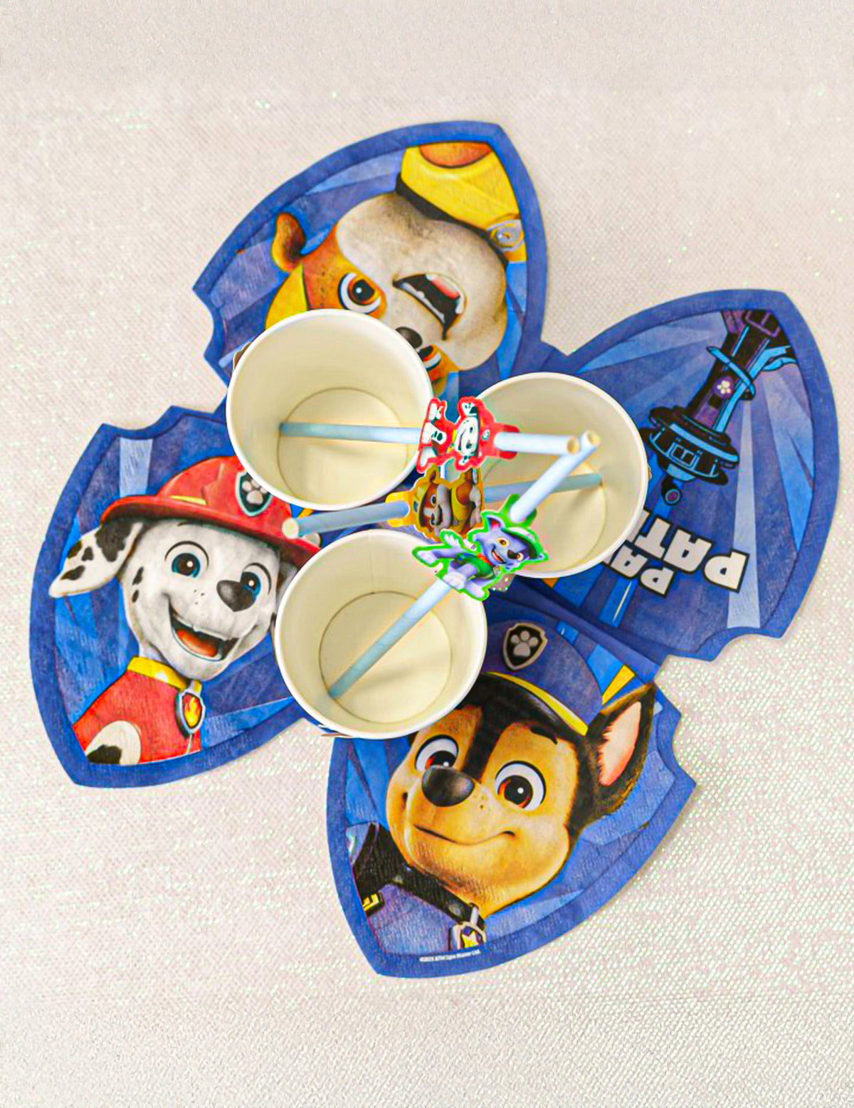 20 Serviettes en papier bleues Pat'patrouille™ 28 x 32 cm