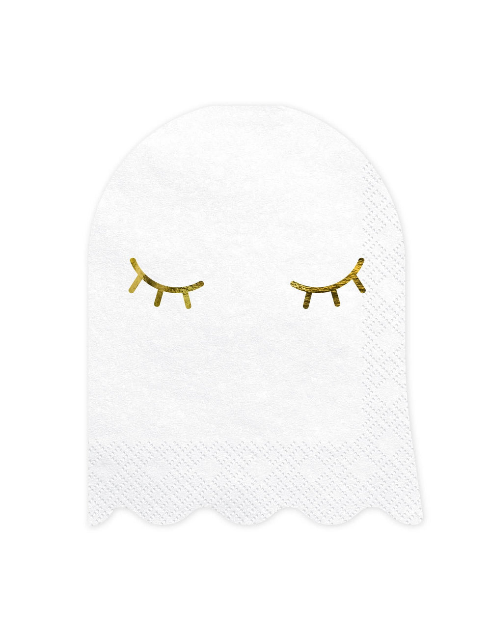 Serviettes en papier fantôme pour halloween blanches et dorées