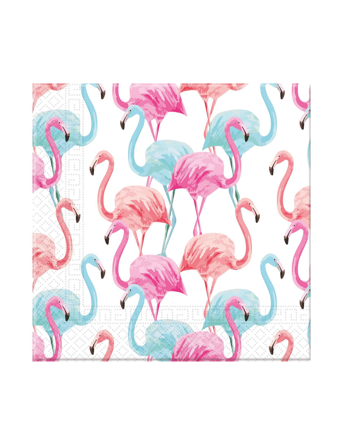 Serviettes en papier flamants colorés pour décor de fête roses et bleues home compostable