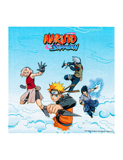 20 serviettes en papier Naruto Shippuden™ 33 x 33cm