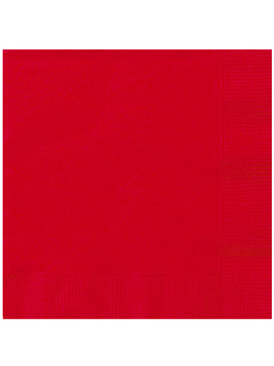 Serviettes en papier pour fête rouges jetables lot de 20