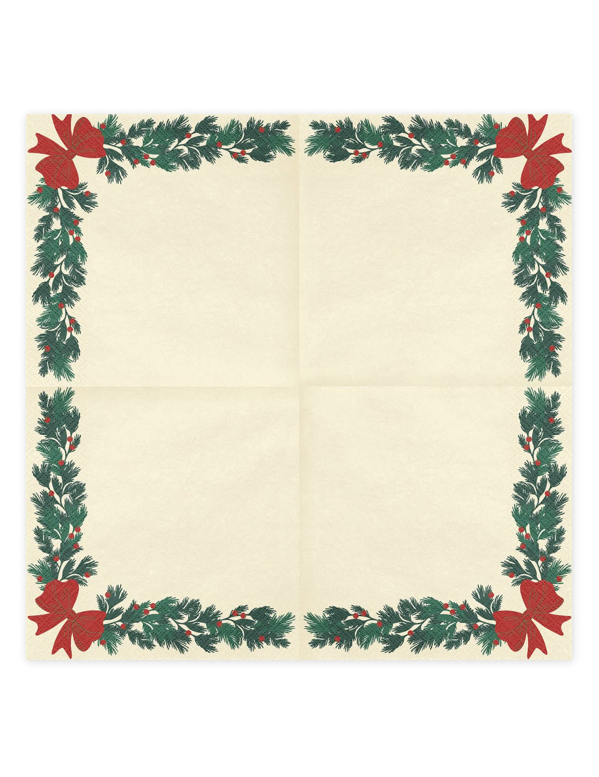 20 servetten Kerstslinger beige 33 x 33 cm