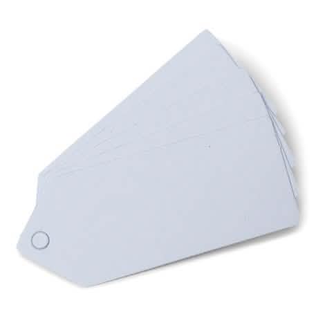 Étiquettes blanches en papier cartonné
