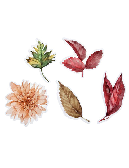 25 décorations à parsemer Automne Floral 5 x 4,5 cm et 5 x 5,2 cm