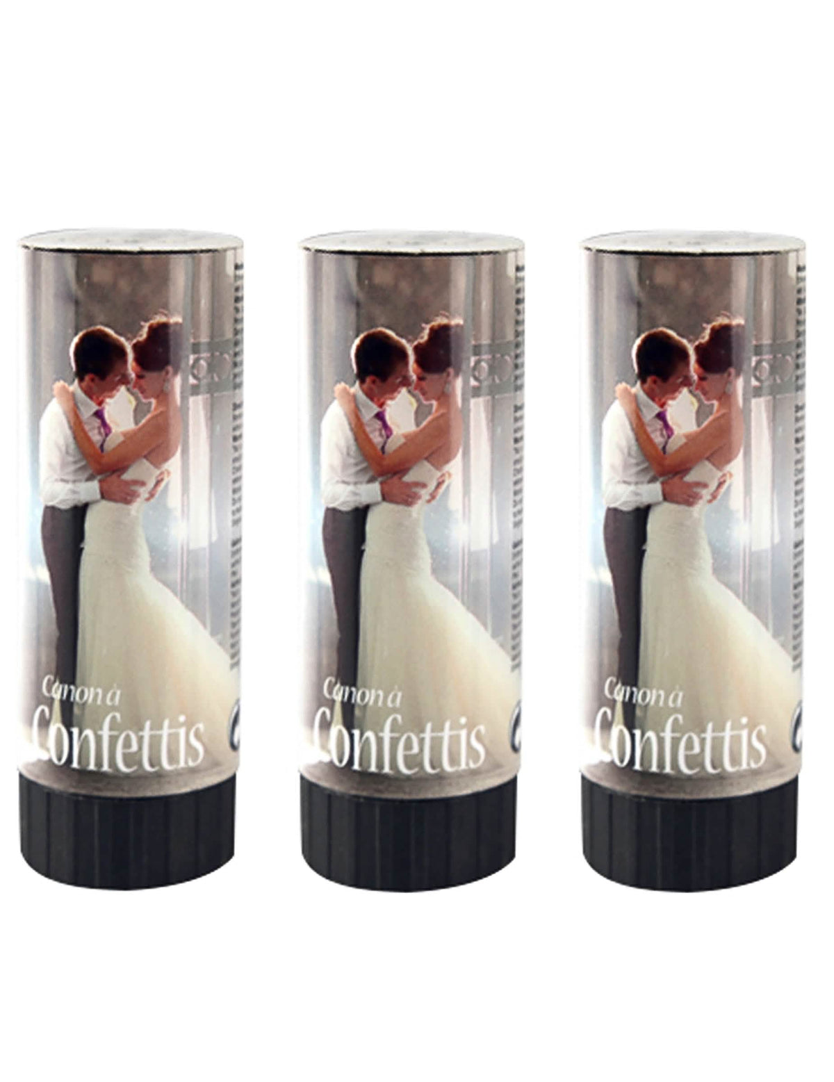 Canons à confettis mariage pour fête blancs