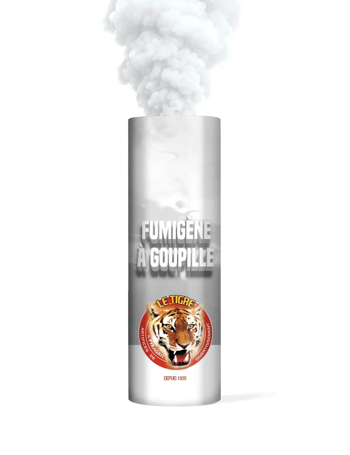 Fumigène blanc en action des 3 fumigènes à goupille supporter bleu blanc rouge 1 min