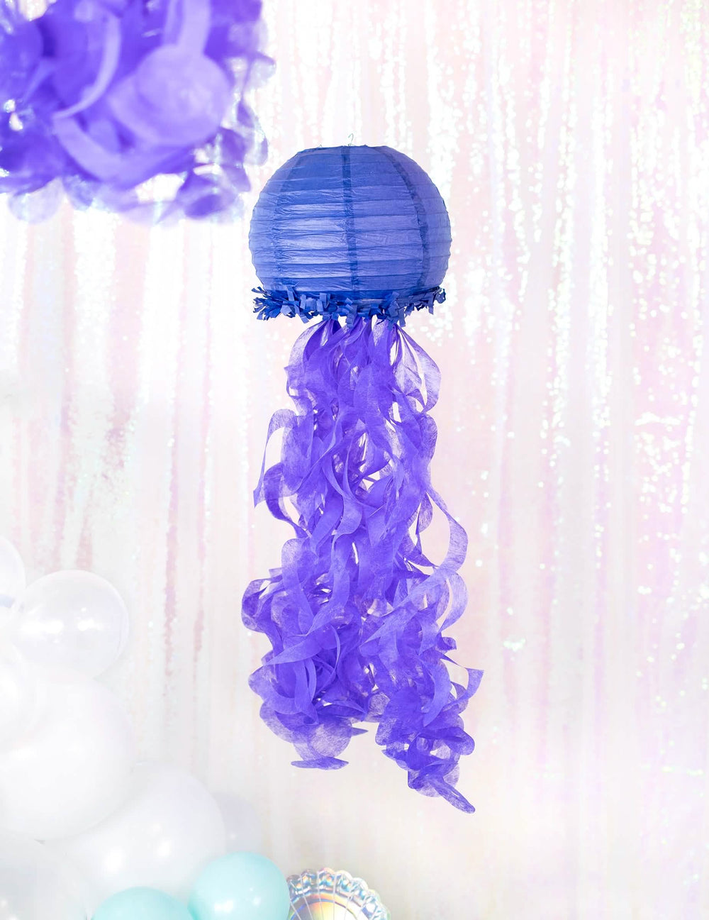 Lanterne violette des lanternes en papier méduses rêves de sirène